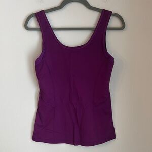 Lululemon Women Purple scoop neck Tank Top size 6 active performance running EUC